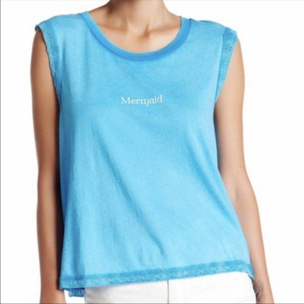 💕Wildfox Mermaid Barback Muscle Tank Top